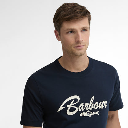 Barbour Hook Relaxed Graphic T-Shirt Dark Navy