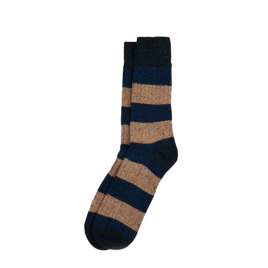 Barbour Houghton Sock 2 Pack Sandstone/Navy - The Sporting Lodge