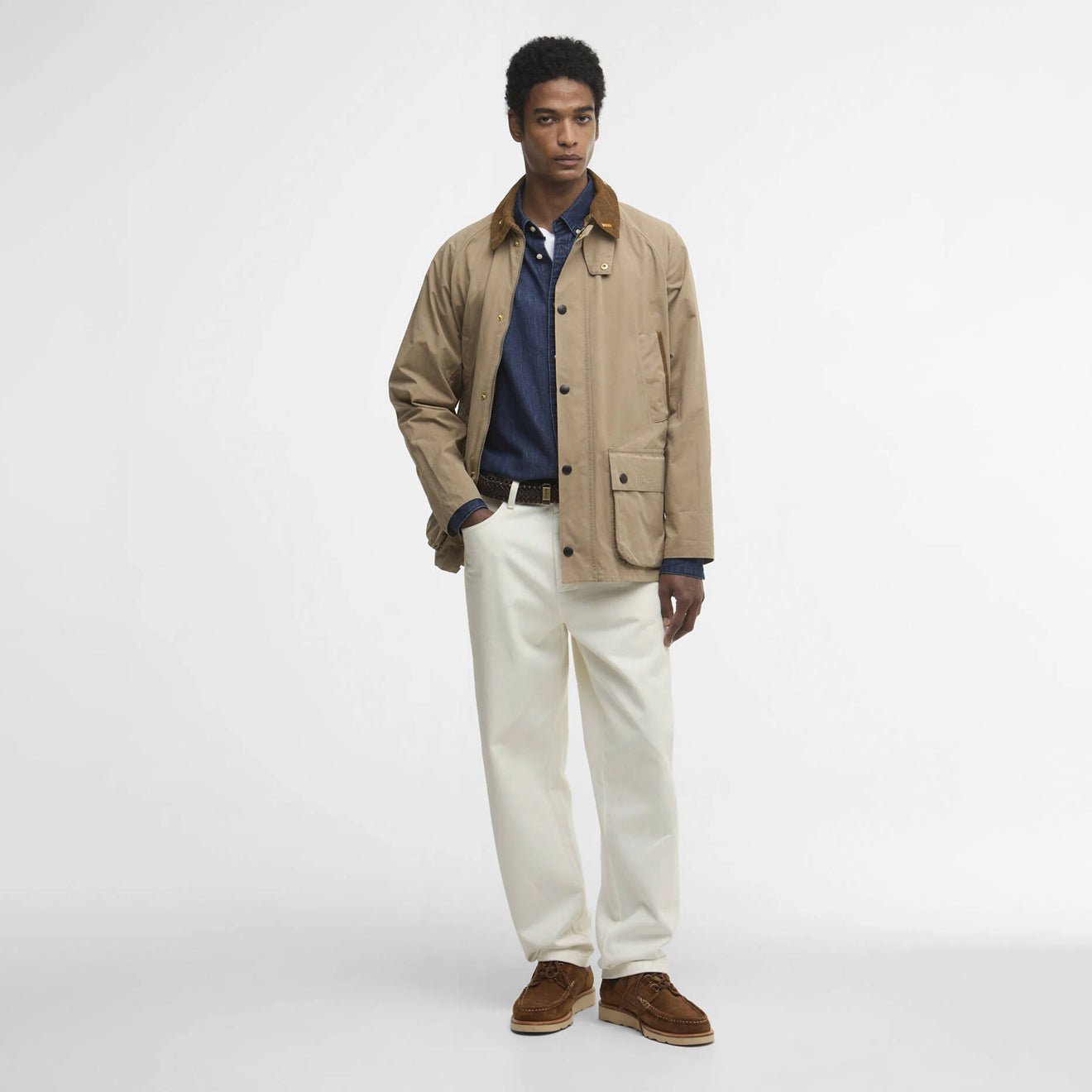 Barbour Icons Bedale Casual Jacket Military Brown - The Sporting Lodge