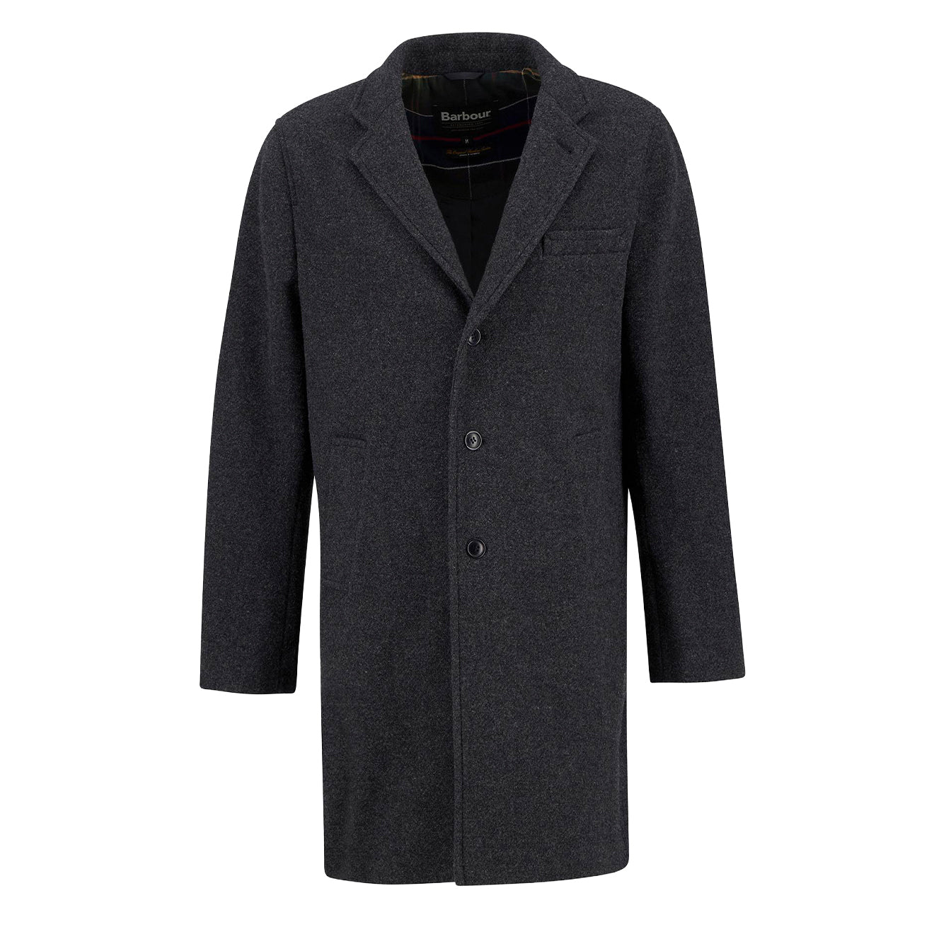Barbour Kirkbridge Wool Coat Dark Grey Marl/Classic