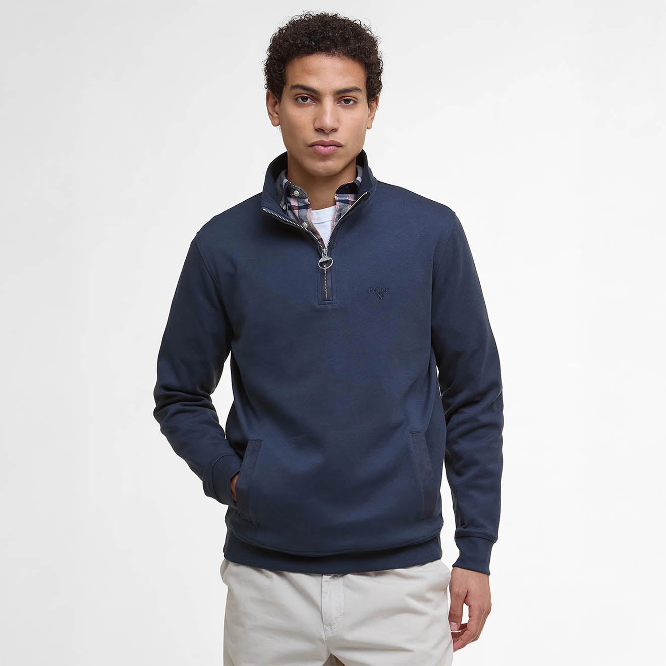 Barbour Lambeth Interlock Half Zip Sweatshirt Navy
