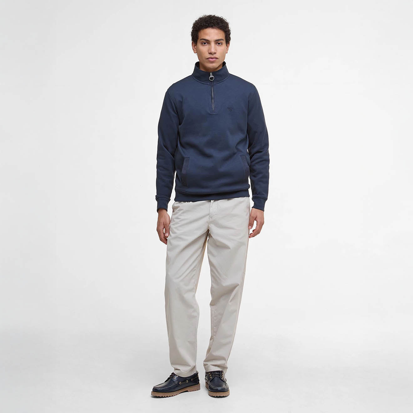 Barbour Lambeth Interlock Half Zip Sweatshirt Navy
