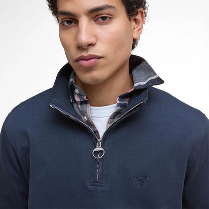 Barbour Lambeth Interlock Half Zip Sweatshirt Navy