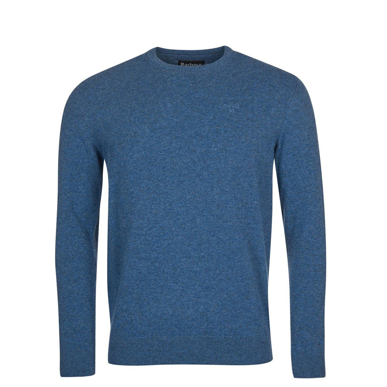 Barbour Lambswool Essential Crew Knit Denim Marl - The Sporting Lodge