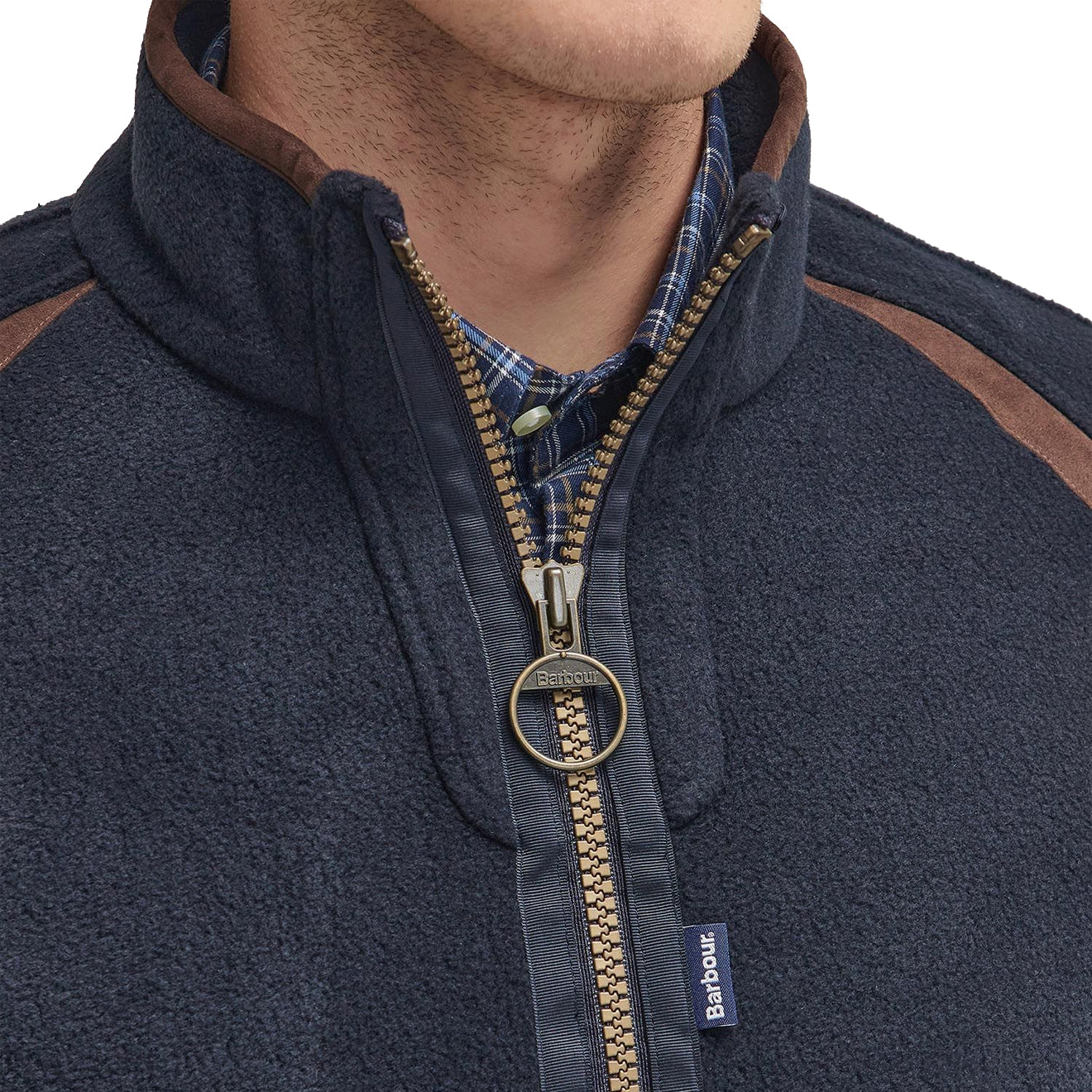 Barbour Langdale Fleece Jacket Navy - The Sporting Lodge