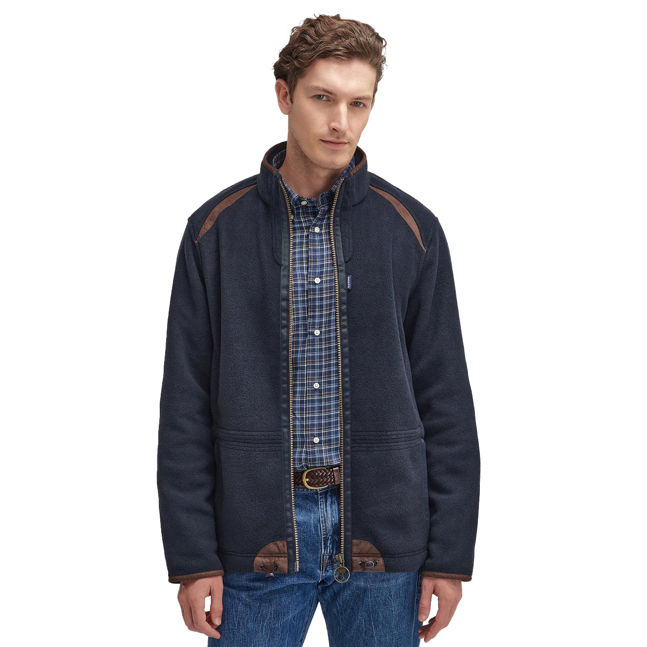 Barbour Langdale Fleece Jacket Navy - The Sporting Lodge