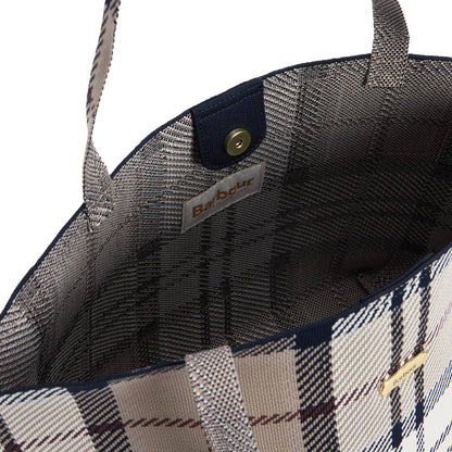 Barbour Layla Tartan Large Tote Bag Rosewood Tartan