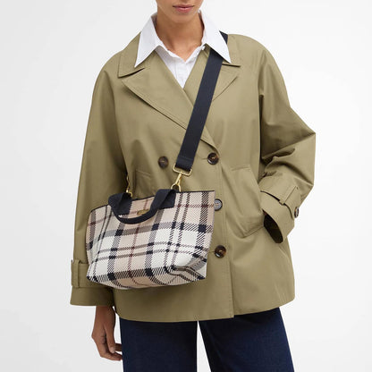 Barbour Layla Tartan Mini Tote Bag Rosewood Tartan