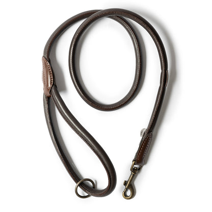 Barbour Leather Snap Lead Dark Brown - The Sporting Lodge