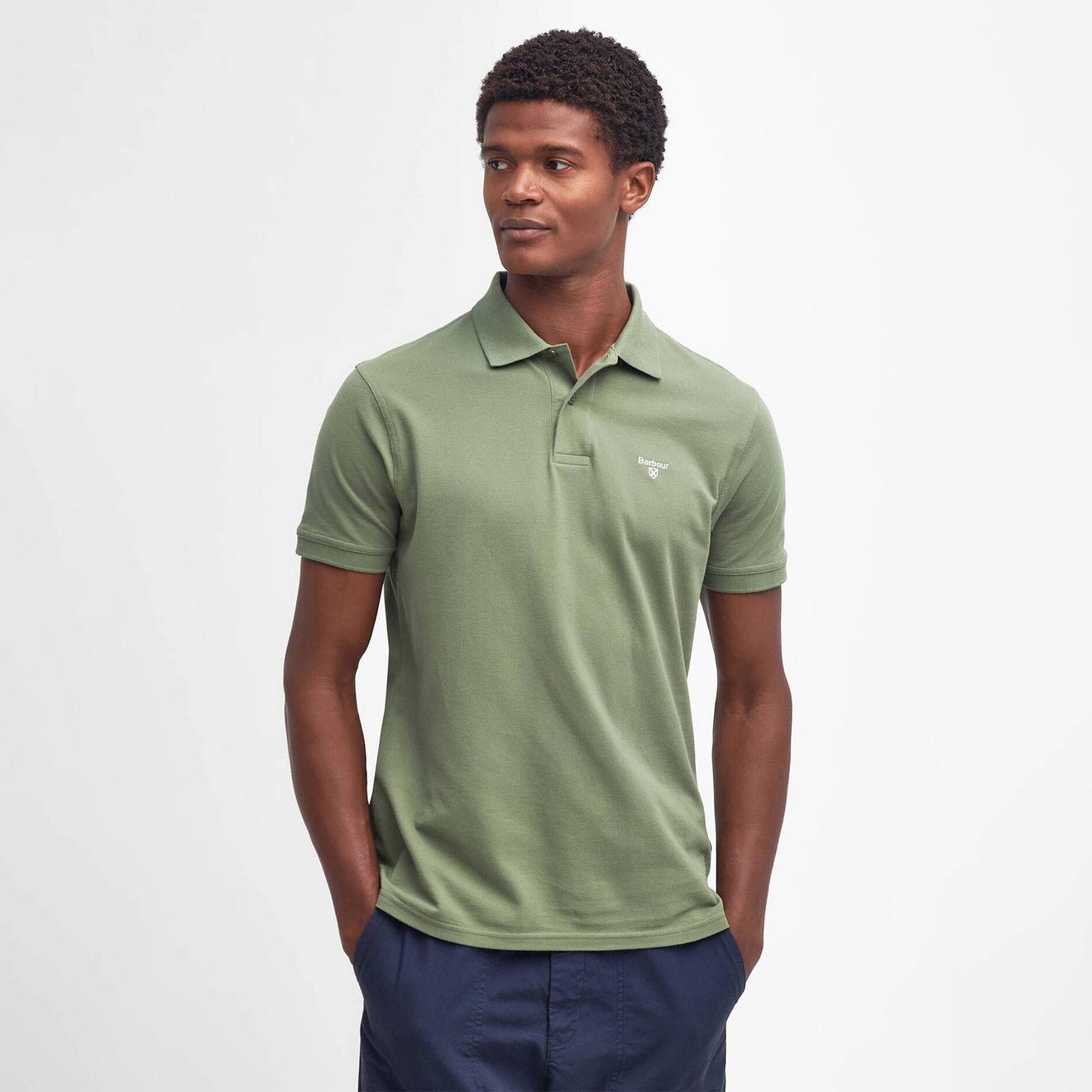 Barbour Lightweight Sports S/S Polo Shirt Burnt Olive