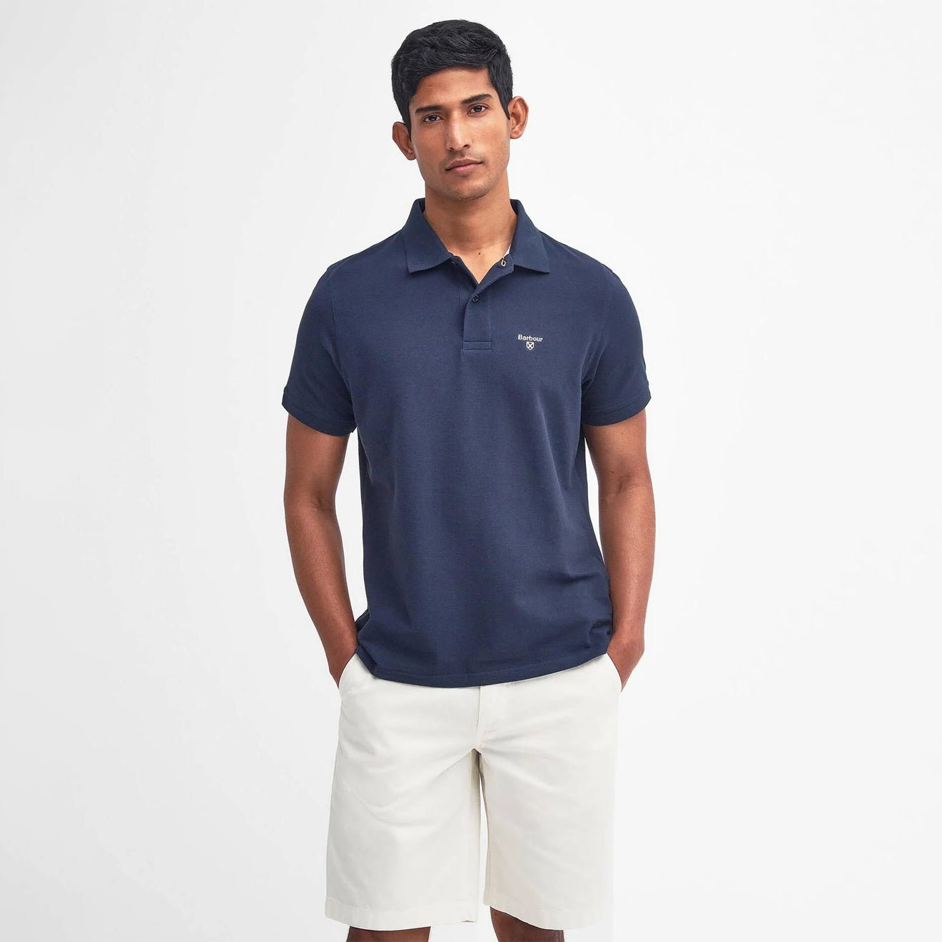 Barbour Lightweight Sports S/S Polo Shirt New Navy - The Sporting Lodge