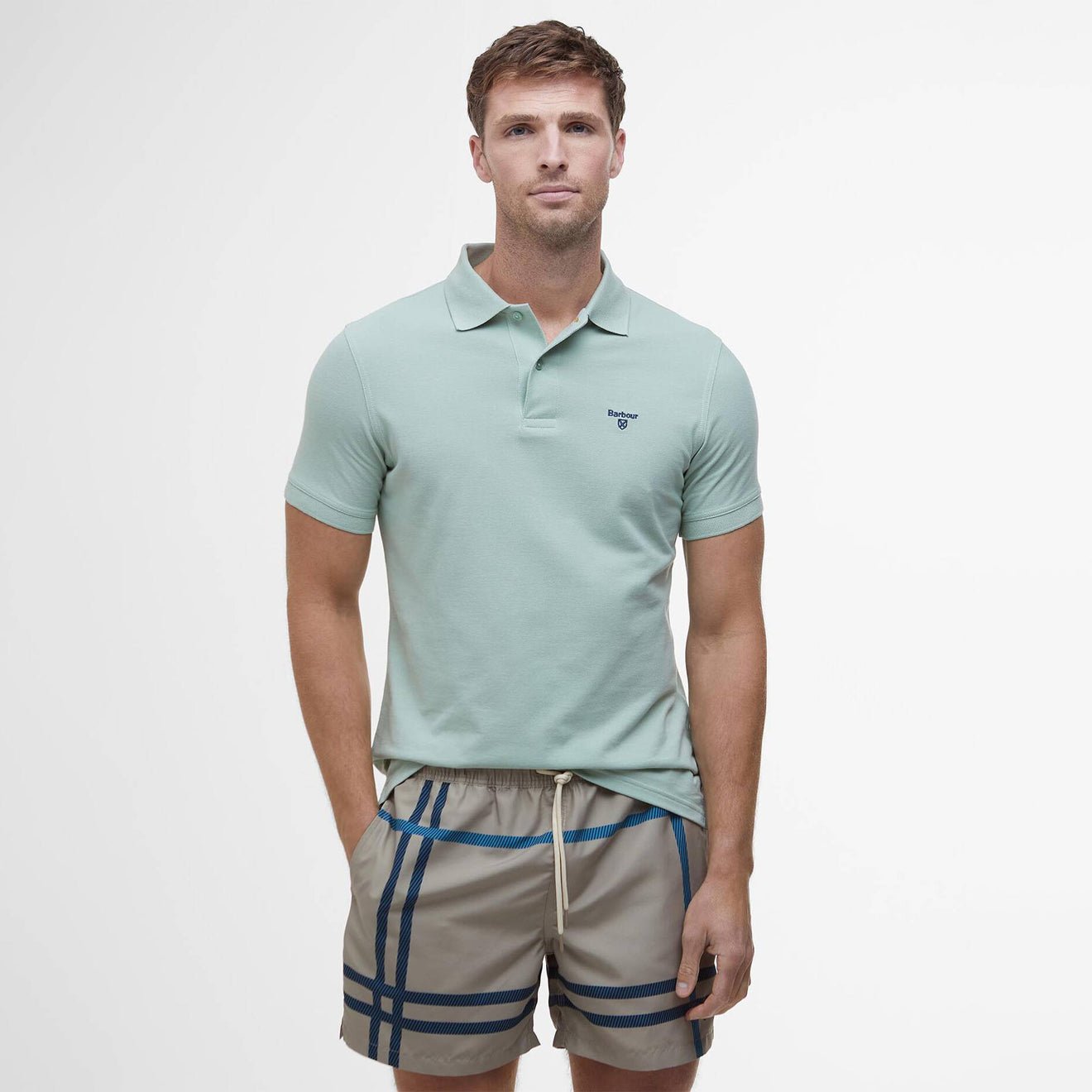 Barbour Lightweight Sports S/S Polo Shirt Pale Apple