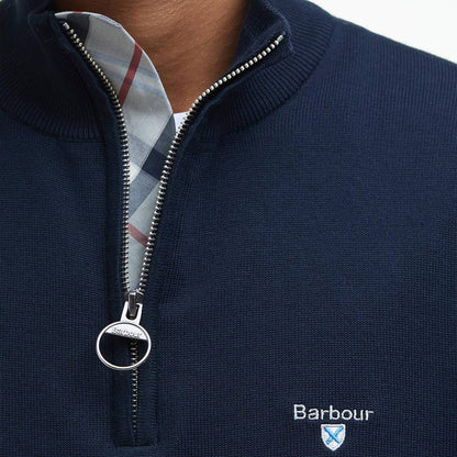 Barbour Lingwood Compact Quarter-Zip Jumper Navy - The Sporting Lodge