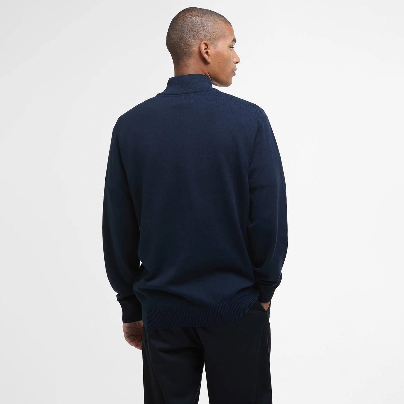 Barbour Lingwood Compact Quarter-Zip Jumper Navy - The Sporting Lodge