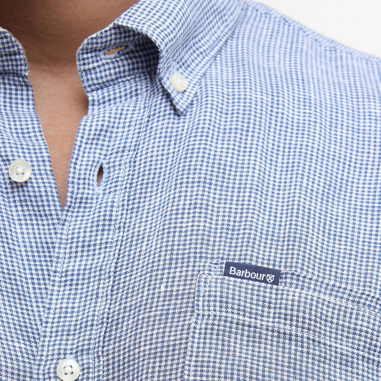 Barbour Linton Tailored L/S Shirt Navy - The Sporting Lodge