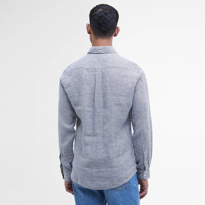 Barbour Linton Tailored L/S Shirt Navy - The Sporting Lodge