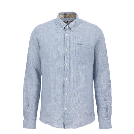 Barbour Linton Tailored L/S Shirt Navy - The Sporting Lodge