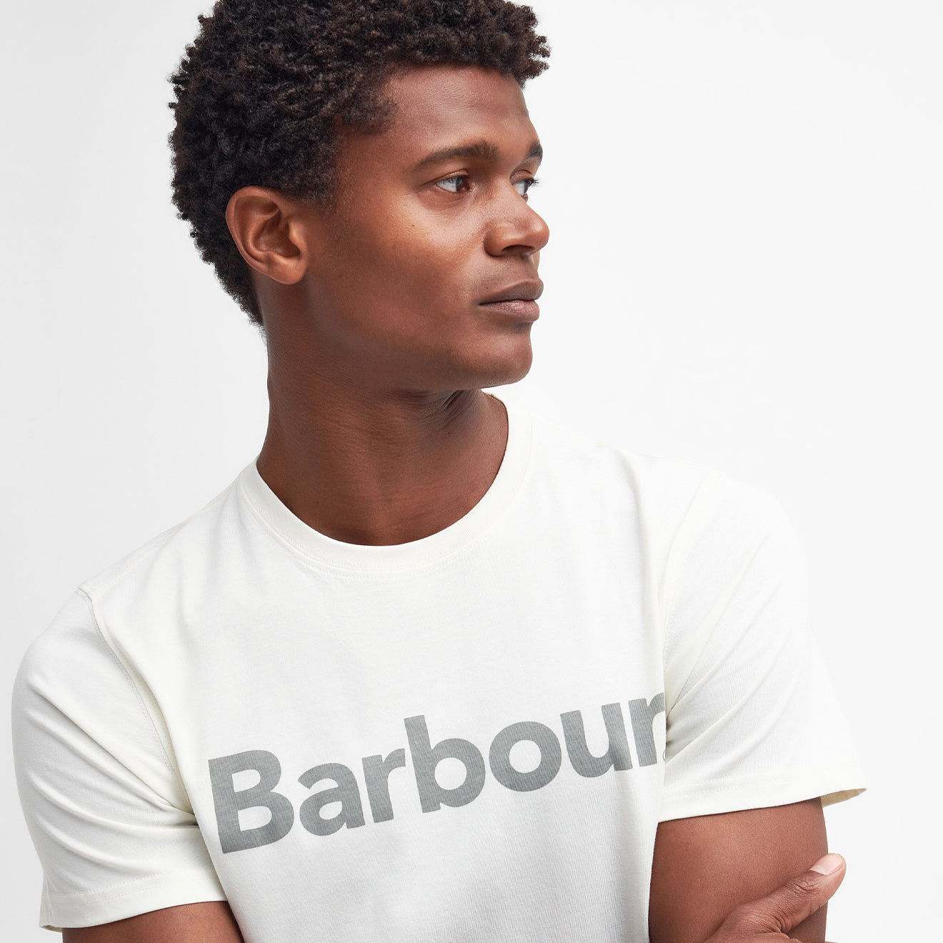 Barbour Logo T-Shirt Ecru - The Sporting Lodge