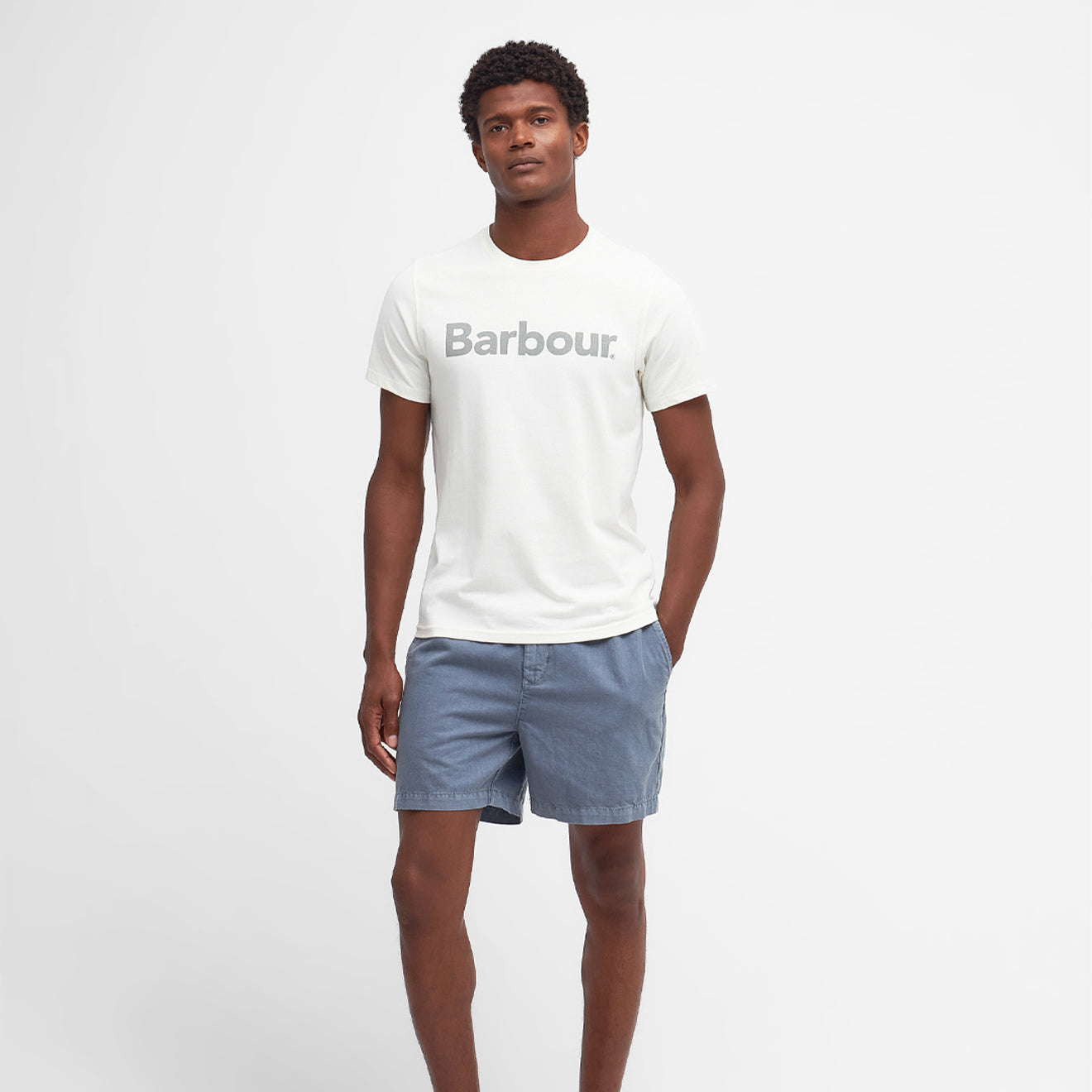 Barbour Logo T-Shirt Ecru - The Sporting Lodge
