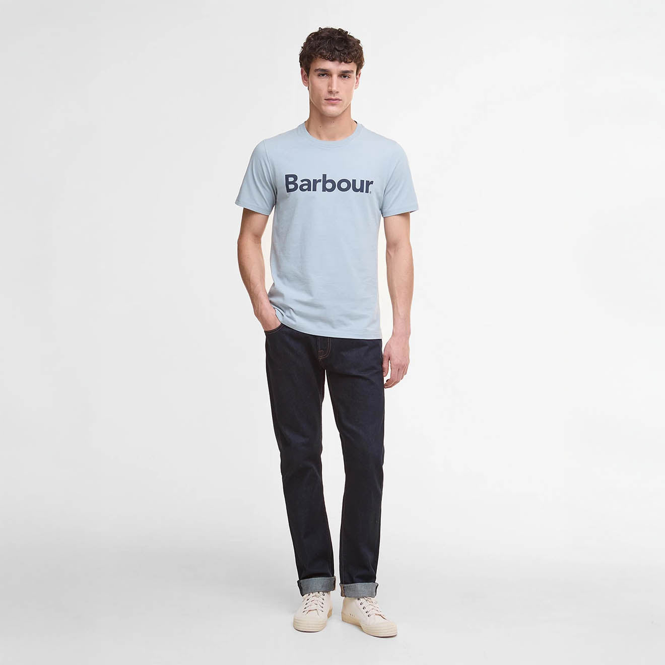 Barbour Logo T-Shirt Mineral Blue - The Sporting Lodge