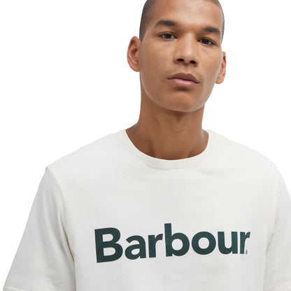 Barbour Logo T-Shirt Whisper White - The Sporting Lodge