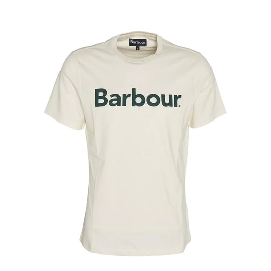Barbour Logo T-Shirt Whisper White - The Sporting Lodge