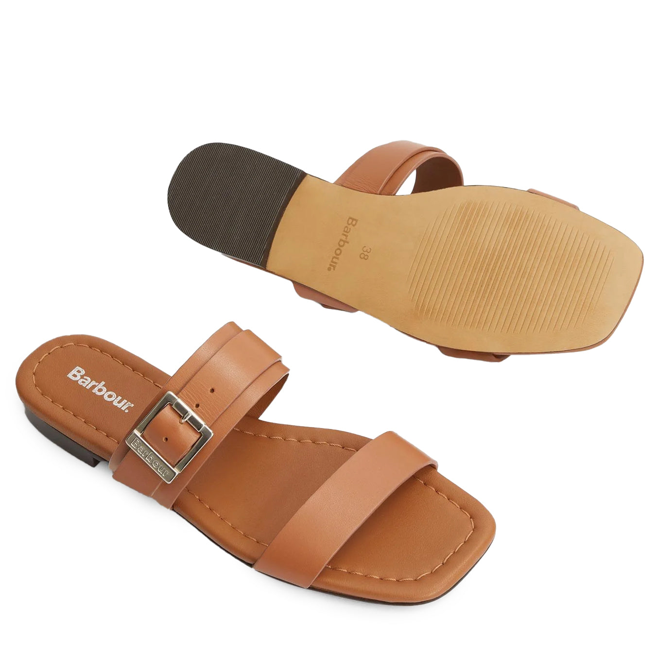 Barbour Womens Louise Flat Sandal Tan