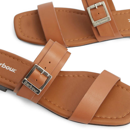 Barbour Womens Louise Flat Sandal Tan