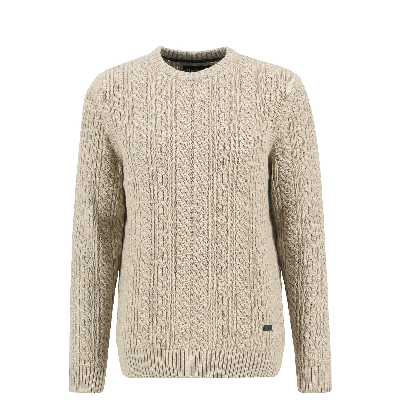 Barbour Lowfen Cable-Knit Jumper Stone