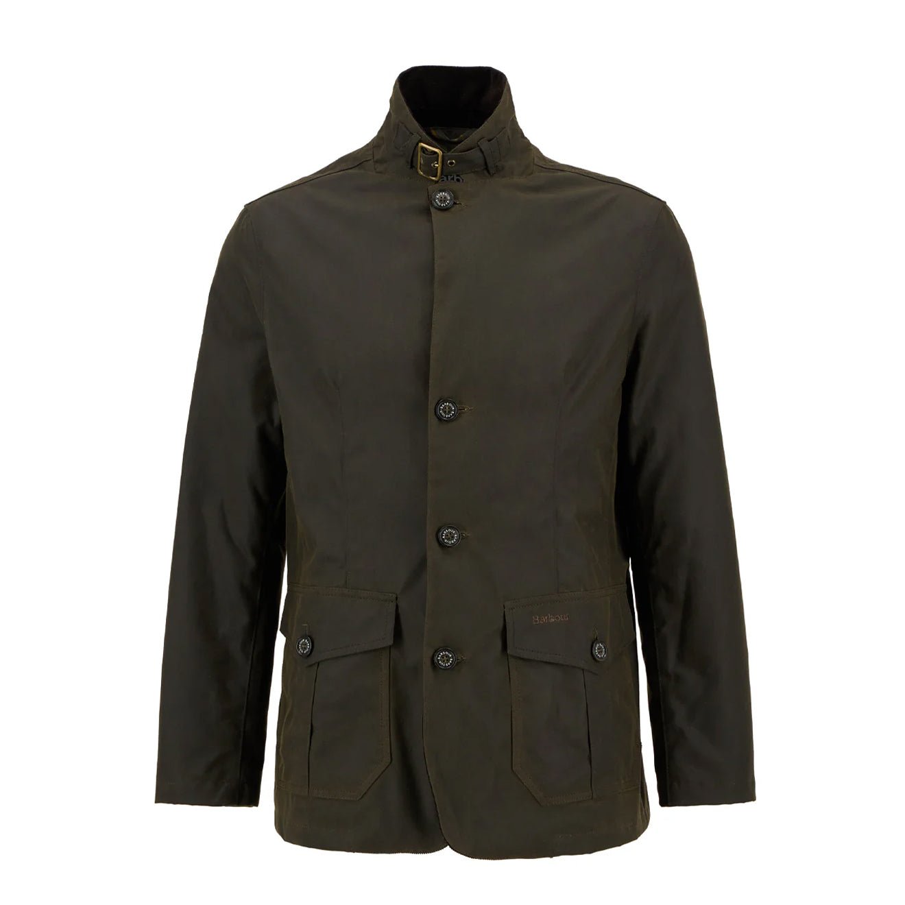 Barbour Lutz Waxed Jacket Olive - The Sporting Lodge