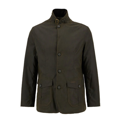 Barbour Lutz Waxed Jacket Olive - The Sporting Lodge