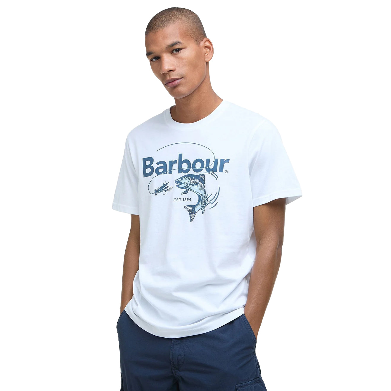 Barbour Lydd Graphic T-Shirt White - The Sporting Lodge