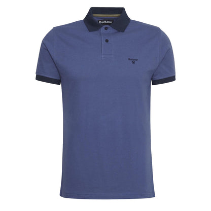 Barbour Lynmouth Tipped Tailored Fit Polo Shirt Oceana - The Sporting Lodge