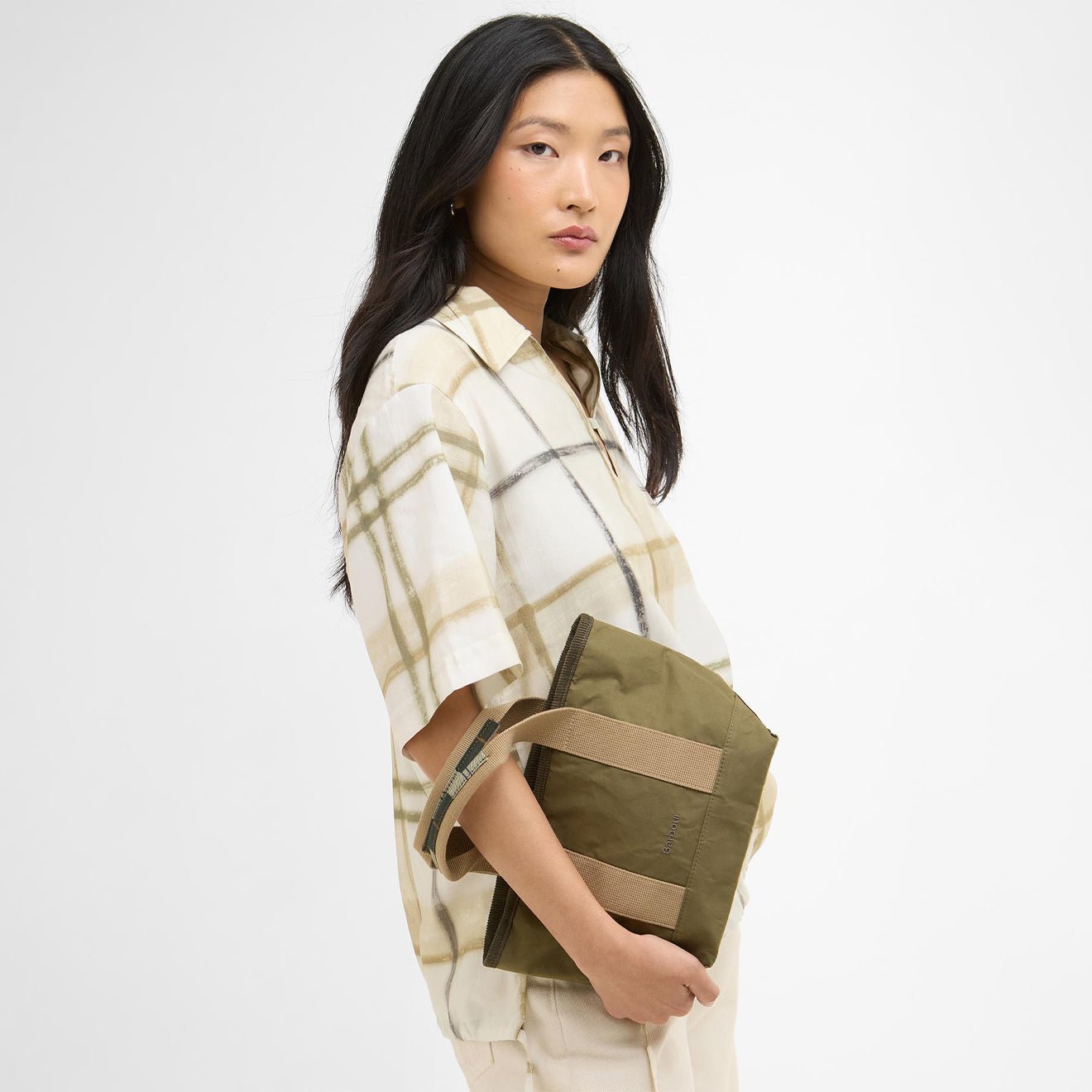 Barbour Mini Mya Tote Bag Dusky Green