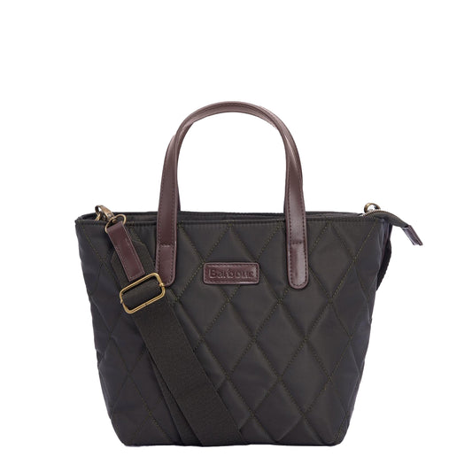 Barbour Mini Quilted Tote Bag Olive - The Sporting Lodge