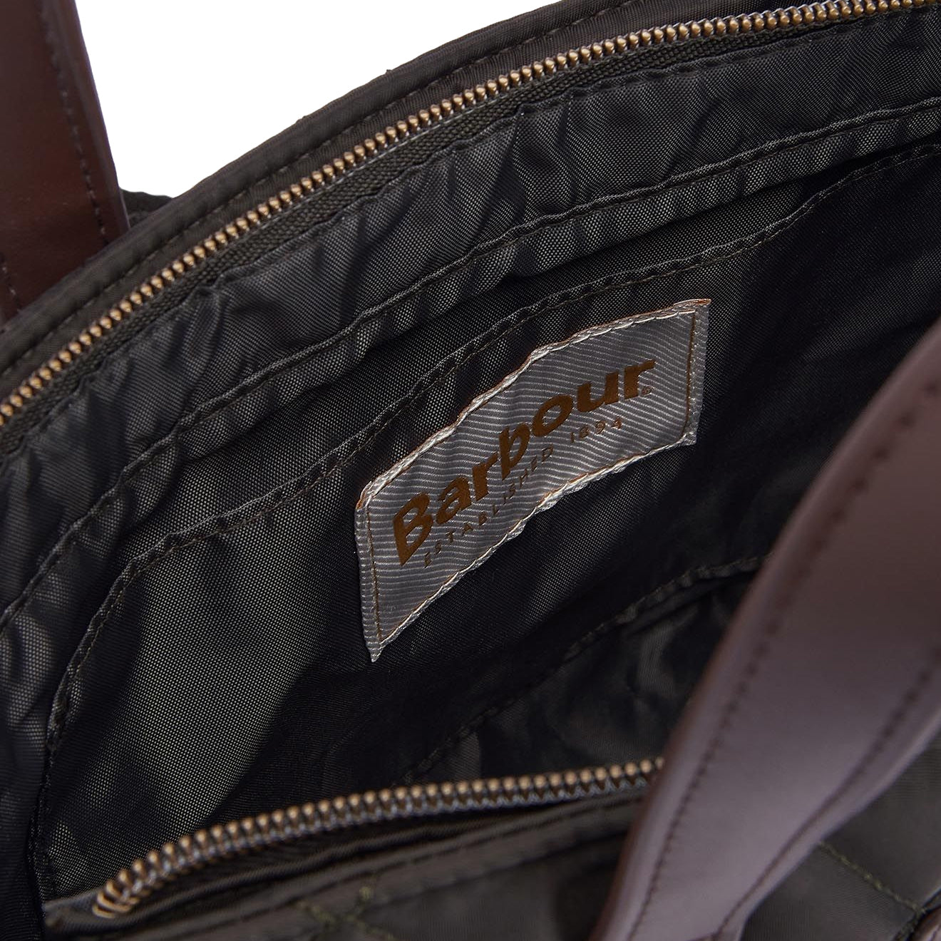 Barbour Mini Quilted Tote Bag Olive - The Sporting Lodge