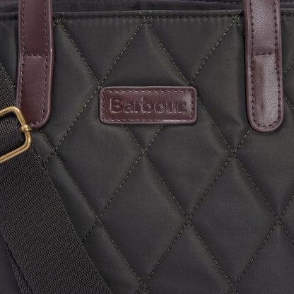 Barbour Mini Quilted Tote Bag Olive - The Sporting Lodge