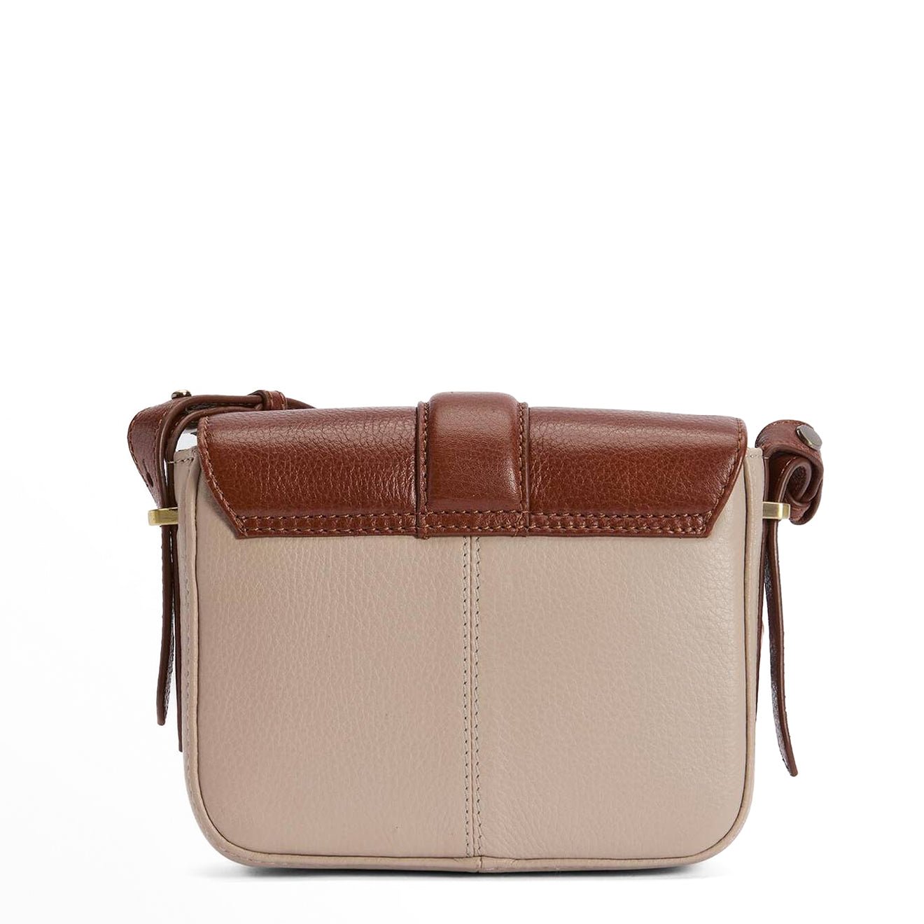 Barbour Mini Rosa Leather Crossbody Bag Pebbled Pink / Brown