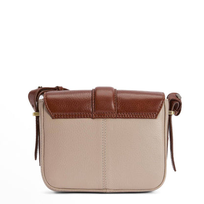 Barbour Mini Rosa Leather Crossbody Bag Pebbled Pink / Brown