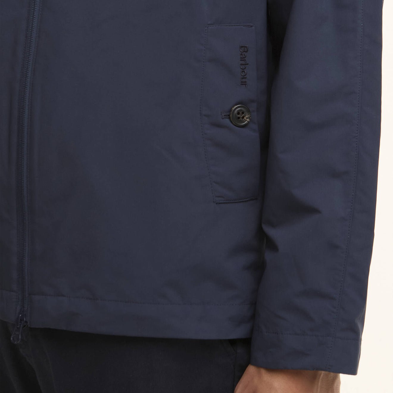 Barbour Modern Rokig Hooded Showerproof Jacket Navy - The Sporting Lodge