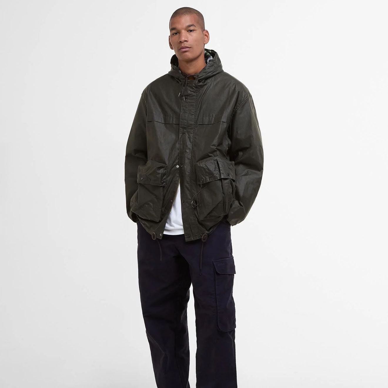Barbour Modified Durham Wax Jacket Archive Olive - The Sporting Lodge
