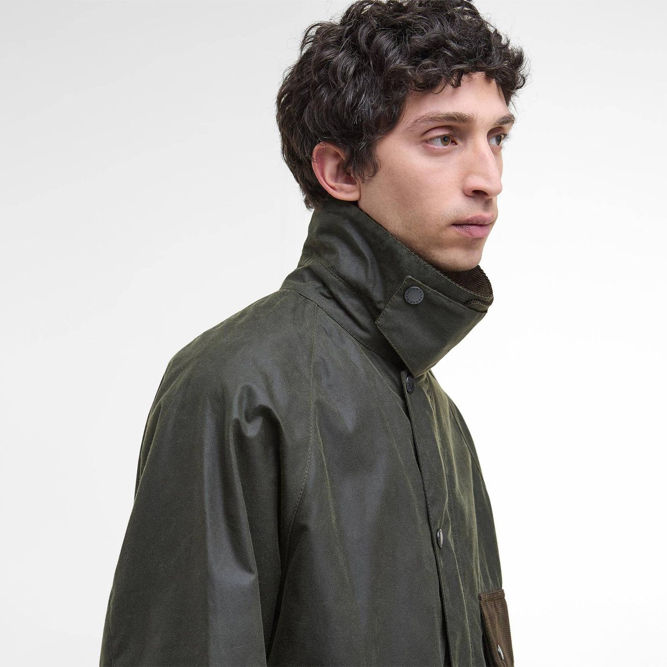 Barbour Modified Solway Waxed Jacket Olive - The Sporting Lodge