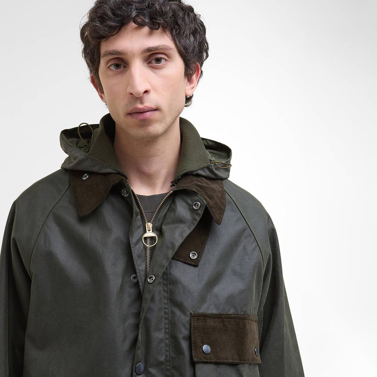 Barbour Modified Solway Waxed Jacket Olive - The Sporting Lodge
