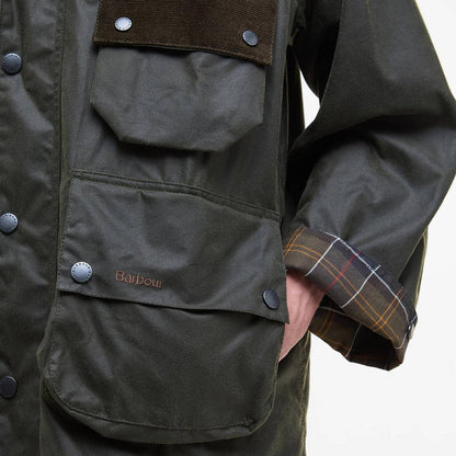 Barbour Modified Solway Waxed Jacket Olive - The Sporting Lodge