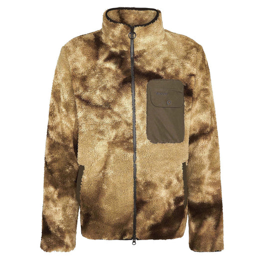 Barbour Moor Tie Dye Fleece Jacket Khaki Print - The Sporting Lodge