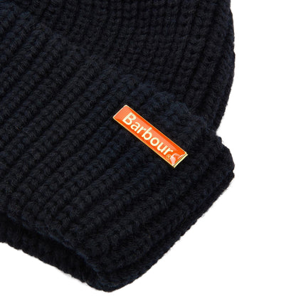 Barbour Mosely Fisherman Beanie Hat Black