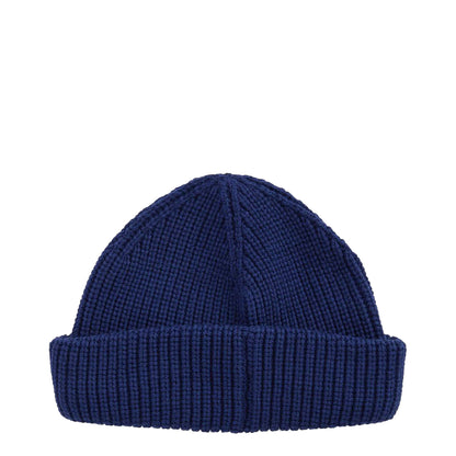 Barbour Mosely Fisherman Beanie Hat Inky Blue