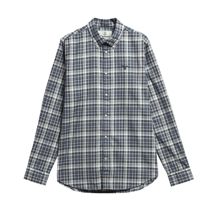 Barbour Mosswood Tailored Fit Checked Shirt Navy
