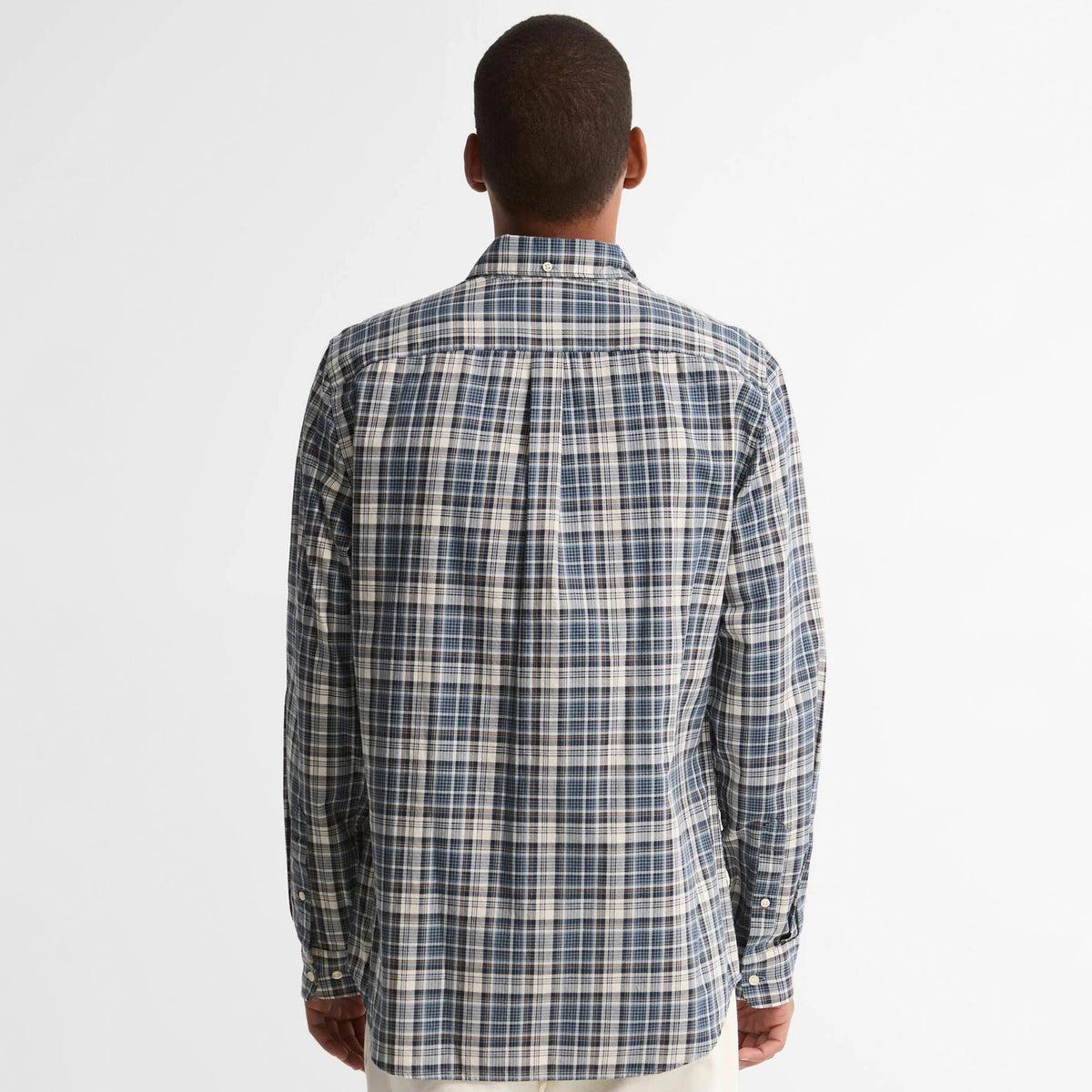 Barbour Mosswood Tailored Fit Checked Shirt Navy