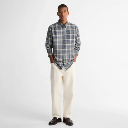 Barbour Mosswood Tailored Fit Checked Shirt Navy